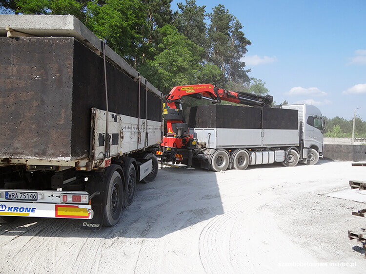 Specjalistyczny transport zbiorników i szamb betonowych na terenie Morąg i okolic